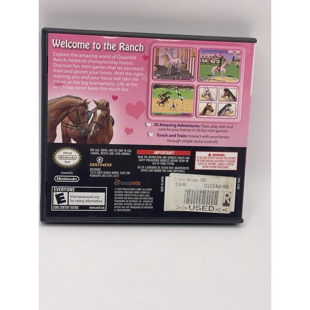 I Love Horses DS (Nintendo DS, 2009)‎ CIB With Manual! Tested!